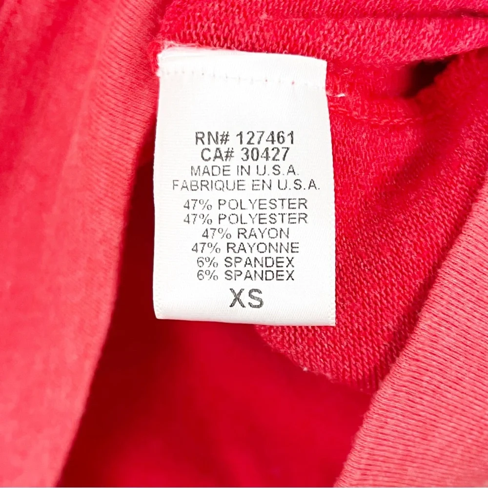 WILDFOX Red Long Sleeves “Kiss The Girl” Graphic Distressed Sweatshirt, Size XS - Picture 4 of 7